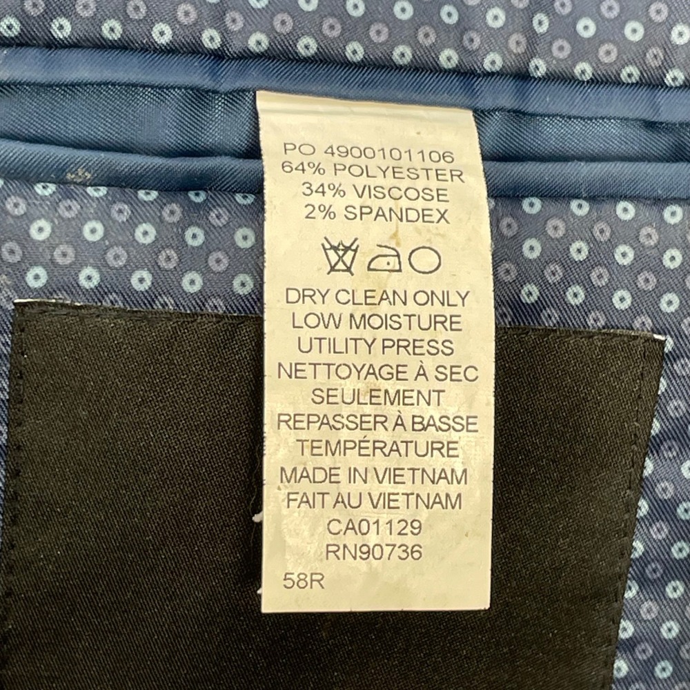 Shaquille O'Neal Light Blue Two Button Notch Lapel Blazer Mens 58R - Picture 5 of 10
